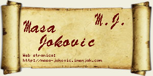 Maša Joković vizit kartica